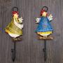 Monrocco Set of 2 Decorative Rooster Design Mounted Wall Hooks Hangers Rack for Hat, Home Car Key, Towel, Cloth