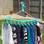 HANGERWORLD 10 Turquoise Plastic Hanger Frame Indoor Outdoor Clothes Garment Dryer Space Saving Drop Down Action HANGERWORLD 10 Turquoise Plastic Hanger Frame Indoor Outdoor Clothes Garment Dryer Space Saving Drop Down Action