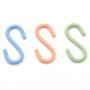 Mini Skater 2.5'' Small Plastic S Shaped Hooks, Multifunctional Portable S Shape Hanging Hooks for Hanging Plants, Kitchen, Bathroom Hook Clothes S-Hooks(10Pcs,Light Green)