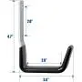 Heavy Duty Steel Garage Hooks,Garage Storage Utility Hooks,Anti-Slip Garage Hooks,Garage Garden Tool Organizer,Steel Wall Mount Hooks, Garden Hose Hanger, Garden J Hooks (Small-2PC)