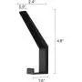 Coat Hooks Wall Mounted Towel Holder Heavy Duty Aluminum Double Robe Hanger for Bathroom Kitchen Office Farmhouse 2 Pack Anodized (Black)