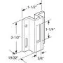Prime-Line E 2124 Extruded Aluminum Sliding Door Keeper for Hook Style Latch, White (Single Pack)