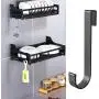 20 pcs J Grid Wall Picture Hooks, Hanging Sink Grid Hooks, Aluminum Pot Racks for Retail, Displaying Photos, Art Exhibit, Painting, Convenience Store (Black)