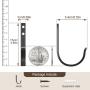 10-Pack Wall Hooks for Hanging Towel/Coat - 22LB Screw in Metal Hanger Wall Mount, for Outdoor, Closet, Door, Bathrooms, for Backpack, Robe, Black 10-Pack Wall Hooks for Hanging Towel/Coat - 22LB Screw in Metal Hanger Wall Mount, for Outdoor, Closet, Door, Bathrooms, for Backpack, Robe, Black