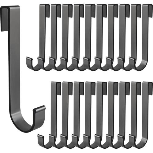 20 pcs J Grid Wall Picture Hooks, Hanging Sink Grid Hooks, Aluminum Pot Racks for Retail, Displaying Photos, Art Exhibit, Painting, Convenience Store (Black) 20 pcs J Grid Wall Picture Hooks, Hanging Sink Grid Hooks, Aluminum Pot Racks for Retail, Displaying Photos, Art Exhibit, Painting, Convenience Store (Black)