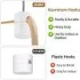 6 Pack Aluminum Swag Hooks for Ceiling Hanging, Swag Hook Super Load, White Ceiling Hooks for Hanging Lights, Ceiling Hook, Modern Ceiling Hooks for Pendant Light- Easy to Use