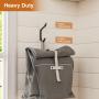 6 Pack Wall Hook for Hanging - 30 LB Wall Mount Hanger for Coat, Towel, Backpack, Clothes, Hat, Purse, Metal Black