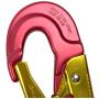 Forged Aluminum Snaphook - Double Action Self Locking Gate, Captive Eye 27 kN - Red-Snaphook- Aluminum Snap Hook Hardware