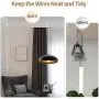 6 Pack Aluminum Swag Hooks for Ceiling Hanging, Swag Hook Super Load, White Ceiling Hooks for Hanging Lights, Ceiling Hook, Modern Ceiling Hooks for Pendant Light- Easy to Use
