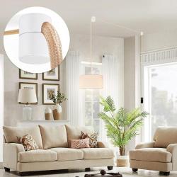 6 Pack Aluminum Swag Hooks for Ceiling Hanging, Swag Hook Super Load, White Ceiling Hooks for Hanging Lights, Ceiling Hook, Modern Ceiling Hooks for Pendant Light- Easy to Use