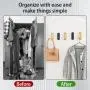 Hooks for Wall - Black Hooks for Hanging, Heavy Duty Wall Hooks, Purse Hook for Wall, No Drill Suction Hooks for Bathroom, Metal Hangers (Gold)