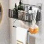 20 pcs J Grid Wall Picture Hooks, Hanging Sink Grid Hooks, Aluminum Pot Racks for Retail, Displaying Photos, Art Exhibit, Painting, Convenience Store (Black)
