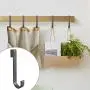 20 pcs J Grid Wall Picture Hooks, Hanging Sink Grid Hooks, Aluminum Pot Racks for Retail, Displaying Photos, Art Exhibit, Painting, Convenience Store (Black)