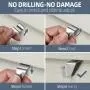 Heavy-Duty Stainless Steel Hooks, 20 Pack Vinyl Siding Hooks, No Hole Siding Hanger for Outdoor & Holiday Decoration
