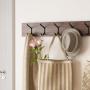 6 Pack Wall Hook for Hanging - 30 LB Wall Mount Hanger for Coat, Towel, Backpack, Clothes, Hat, Purse, Metal Black