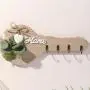 [Modern Key Rack] Stylish Modern 1pc Wooden Key Rack Wall Decor with Heart Accent & 4 Hooks - Home Decoration for Kitchen, Living Room, Bedroom, Cute Room Decor