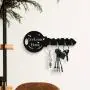 [Vintage Wooden Key Hook] Welcome Home 1pc Vintage Wooden Key Shape Key Hook - Wall Decoration Hook for Farmhouse Country Home, Halloween, Thanksgiving, Christmas
