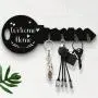 [Vintage Wooden Key Hook] Welcome Home 1pc Vintage Wooden Key Shape Key Hook - Wall Decoration Hook for Farmhouse Country Home, Halloween, Thanksgiving, Christmas