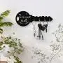 [Vintage Wooden Key Hook] Welcome Home 1pc Vintage Wooden Key Shape Key Hook - Wall Decoration Hook for Farmhouse Country Home, Halloween, Thanksgiving, Christmas