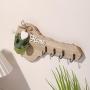 [Modern Key Rack] Stylish Modern 1pc Wooden Key Rack Wall Decor with Heart Accent & 4 Hooks - Home Decoration for Kitchen, Living Room, Bedroom, Cute Room Decor