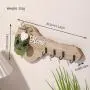 [Modern Key Rack] Stylish Modern 1pc Wooden Key Rack Wall Decor with Heart Accent & 4 Hooks - Home Decoration for Kitchen, Living Room, Bedroom, Cute Room Decor