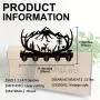 [Deer Wooden Key Holder] 1Pc Deer Wooden Key Holder - 5 Metal Hooks, 19 * 29 * 3cm Black Home Decoration - Animal Theme Wall Mount Organizer for Storage, Living Room, Hallway, Office