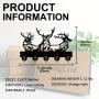 [Deer Key Hooks Organizer] Wooden Deer Key Hooks, 1Pc Animal Theme Wall Mount Organizer - 5 Metal Hooks, 19 * 29 * 3cm Black Home Decoration for Storage, Living Room, Hallway, Office