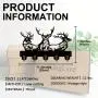 [Deer Key Hooks Organizer] Wooden Deer Key Hooks, 1Pc Animal Theme Wall Mount Organizer - 5 Metal Hooks, 19 * 29 * 3cm Black Home Decoration for Storage, Living Room, Hallway, Office