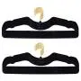 Higher Hangers Space Saving Velvet Clothes Hangers Slimline Heavy Duty Closet Organizers | Helps Reduce Wrinkles and Clutter | Great for Dorms and Increasing Closet Space | 40 Pack (Black , off-white, pink, purple Velvet)