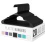 HOUSE DAY Plastic Hangers Plastic Clothes Hangers for Skirt Suit Coat, Standard Tubular Plastic Hanger for Clothes (20 Pack)