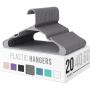 HOUSE DAY Plastic Hangers Plastic Clothes Hangers for Skirt Suit Coat, Standard Tubular Plastic Hanger for Clothes (20 Pack)