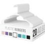 HOUSE DAY Plastic Hangers Plastic Clothes Hangers for Skirt Suit Coat, Standard Tubular Plastic Hanger for Clothes (20 Pack)