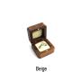 Black Walnut Wooden Engagement Ring Bearer Box, Solid Wood Square Double Rings Boxes for Wedding Ceremony Rings Storage