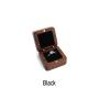Black Walnut Wooden Engagement Ring Bearer Box, Solid Wood Square Double Rings Boxes for Wedding Ceremony Rings Storage