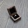 Black Walnut Wooden Engagement Ring Bearer Box, Solid Wood Square Double Rings Boxes for Wedding Ceremony Rings Storage Black Walnut Wooden Engagement Ring Bearer Box, Solid Wood Square Double Rings Boxes for Wedding Ceremony Rings Storage