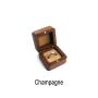 Black Walnut Wooden Engagement Ring Bearer Box, Solid Wood Square Double Rings Boxes for Wedding Ceremony Rings Storage