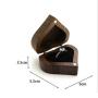 [Embossed Ring Box] Solid Wood Couple Wedding Engagement Ring Docking Boxes Gift Ring Jewelry Boxes Storage Box