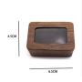 North American black walnut boxes solid wood high-end pair ring wedding ring jewelry storage boxes packaging boxes jewelry set box