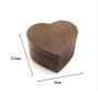 Wedding love ring boxes walnut pair ring storage packaging gift boxes heart-shaped wooden boxes ear stud earrings jewelry boxes female