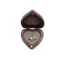 Wedding love ring boxes walnut pair ring storage packaging gift boxes heart-shaped wooden boxes ear stud earrings jewelry boxes female