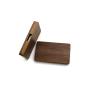 Portable whole wooden business card boxes men and women business gift business card holder solid wood credit card card boxes rectangular magnetic buckle box