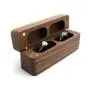 New rectangular pair ring boxes magnetic suction ring jewelry boxes jewelry small earrings earrings jewelry storage boxes black walnut New rectangular pair ring boxes magnetic suction ring jewelry boxes jewelry small earrings earrings jewelry storage boxes black walnut