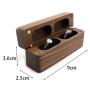 New rectangular pair ring boxes magnetic suction ring jewelry boxes jewelry small earrings earrings jewelry storage boxes black walnut