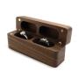 New rectangular pair ring boxes magnetic suction ring jewelry boxes jewelry small earrings earrings jewelry storage boxes black walnut