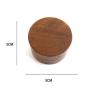 Jewelry Boxes Creative Solid Wooden Ring Boxes Jewelry Storage Boxes Round Fashion Wooden Black Walnut Ring Box