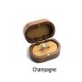 Walnut Oval Jewelry Boxes Vintage Wooden Necklace Earrings Ring Boxes Flannel Hand Jewelry Pair Ring Storage Box