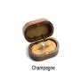 Walnut Oval Jewelry Boxes Vintage Wooden Necklace Earrings Ring Boxes Flannel Hand Jewelry Pair Ring Storage Box