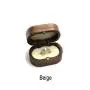 Walnut Oval Jewelry Boxes Vintage Wooden Necklace Earrings Ring Boxes Flannel Hand Jewelry Pair Ring Storage Box
