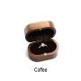 Walnut Oval Jewelry Boxes Vintage Wooden Necklace Earrings Ring Boxes Flannel Hand Jewelry Pair Ring Storage Box