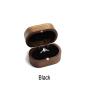 Walnut Oval Jewelry Boxes Vintage Wooden Necklace Earrings Ring Boxes Flannel Hand Jewelry Pair Ring Storage Box